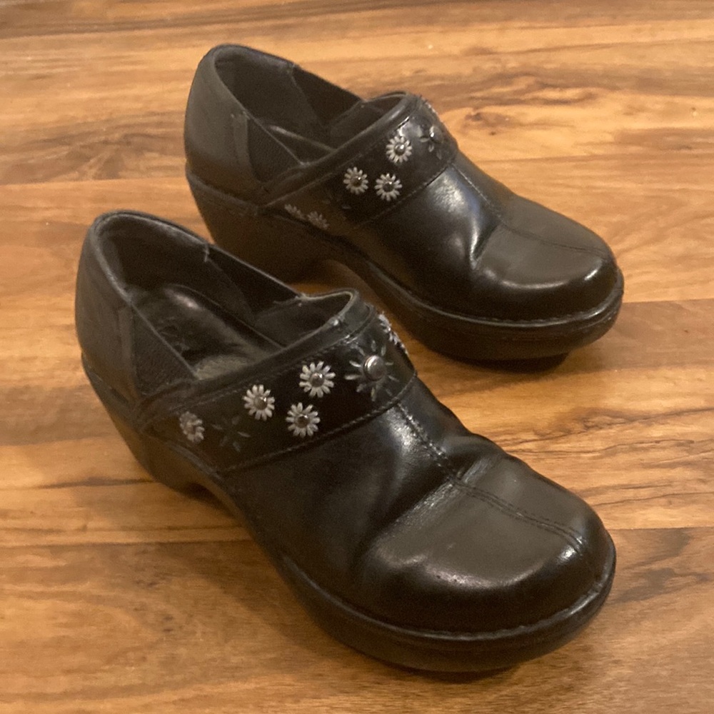 Ariat Black Mules with Chunky Platform Sole
